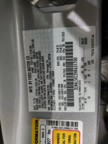 Photo 10 from auction – 2017 LINCOLN MKZ RESERV with VIN 3LN6L5EC2HR631700