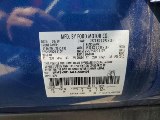 Photo 10 from auction – 2020 FORD EXPLORER X with VIN 1FMSK8DH4LGA50408