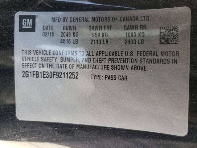 Photo 10 from auction – 2015 CHEVROLET CAMARO LS with VIN 2G1FB1E30F9211252