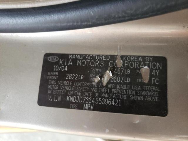 Photo 10 from auction – 2005 KIA SORENTO EX with VIN KNDJD733455396421