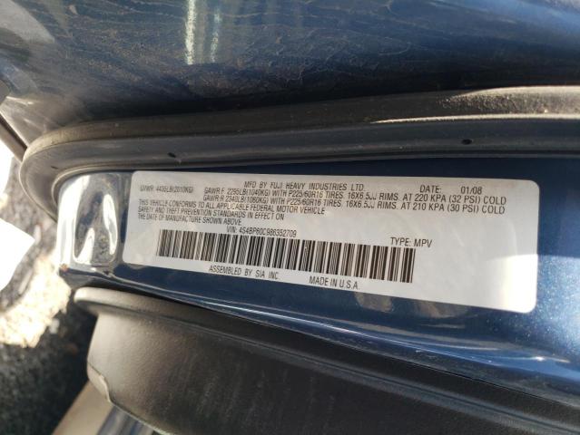 Photo 10 from auction – 2008 SUBARU OUTBACK with VIN 4S4BP60C986352709