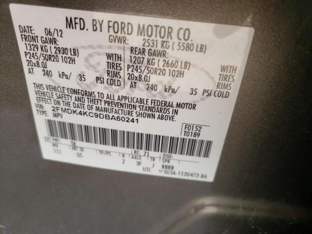 Photo 10 from auction – 2013 FORD EDGE LIMIT with VIN 2FMDK4KC9DBA60241