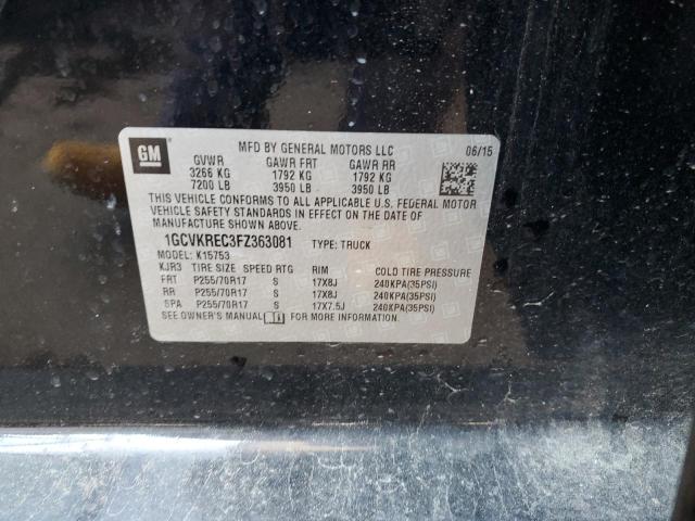 Photo 10 from auction – 2015 CHEVROLET SILVERADO with VIN 1GCVKREC3FZ363081