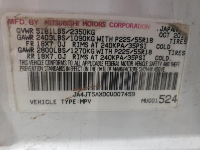 Photo 10 from auction – 2012 MITSUBISHI OUTLANDER with VIN JA4JT5AX0CU007459