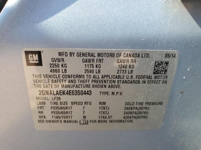 Photo 10 from auction – 2014 CHEVROLET EQUINOX LS with VIN 2GNALAEK4E6350443