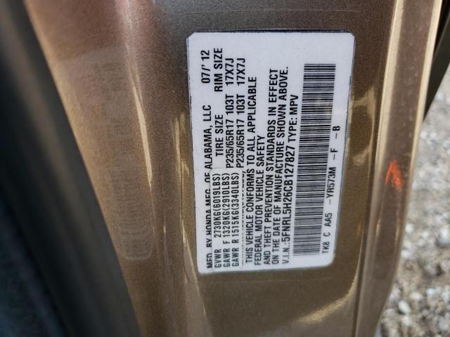 Photo 10 from auction – 2012 HONDA ODYSSEY LX with VIN 5FNRL5H26CB127827