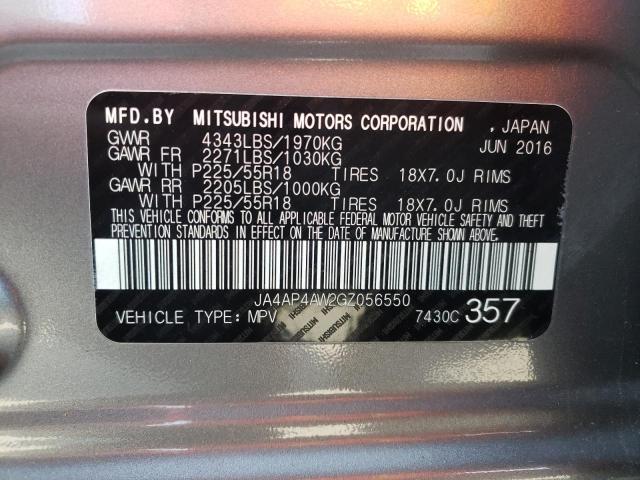 Photo 10 from auction – 2016 MITSUBISHI OUTLANDER with VIN JA4AP4AW2GZ056550