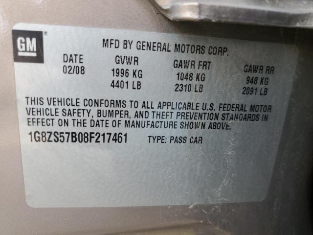 Photo 10 from auction – 2008 SATURN AURA XE with VIN 1G8ZS57B08F217461