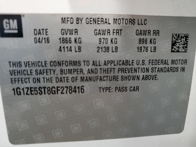 Photo 10 from auction – 2016 CHEVROLET MALIBU LT with VIN 1G1ZE5ST8GF278416
