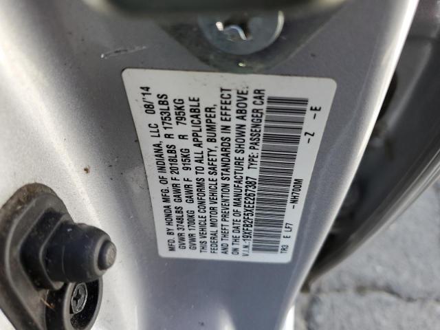 Photo 10 from auction – 2014 HONDA CIVIC LX with VIN 19XFB2F5XEE267387