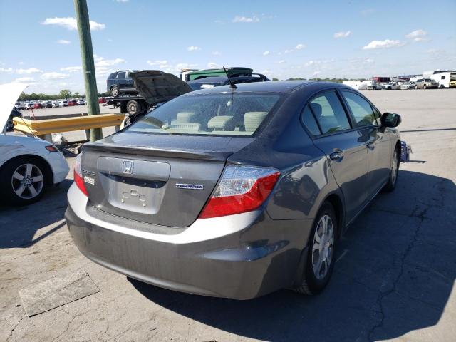 Photo 4 from auction – 2012 HONDA CIVIC HYBR with VIN JHMFB4F37CS003191