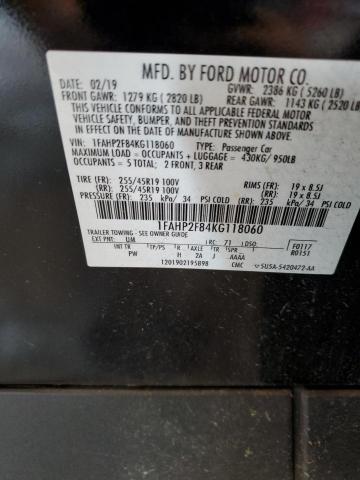 Photo 10 from auction – 2019 FORD TAURUS LIM with VIN 1FAHP2F84KG118060