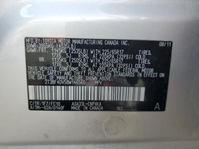 Photo 10 from auction – 2011 TOYOTA RAV4 with VIN 2T3BF4DV5BW146560