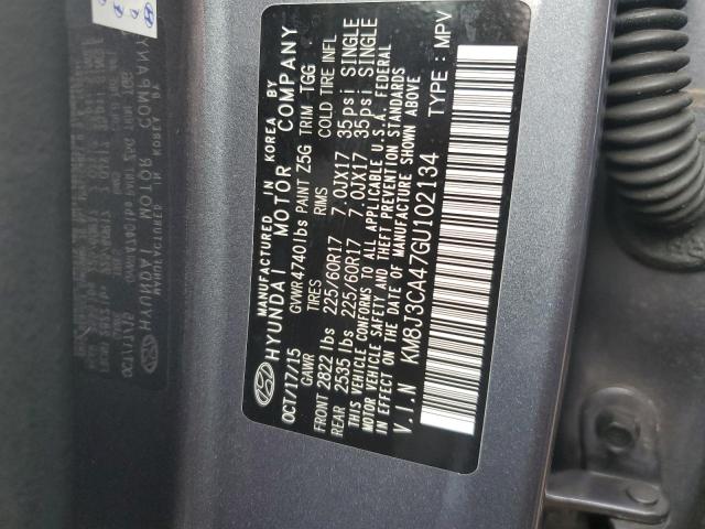 Photo 10 from auction – 2016 HYUNDAI TUCSON LIM with VIN KM8J3CA47GU102134