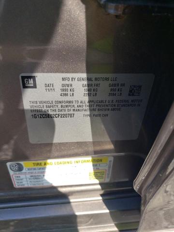 Photo 10 from auction – 2012 CHEVROLET MALIBU 1LT with VIN 1G1ZC5E02CF220707