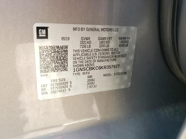 Photo 10 from auction – 2019 CHEVROLET TAHOE C150 with VIN 1GNSCBKC6KR357577