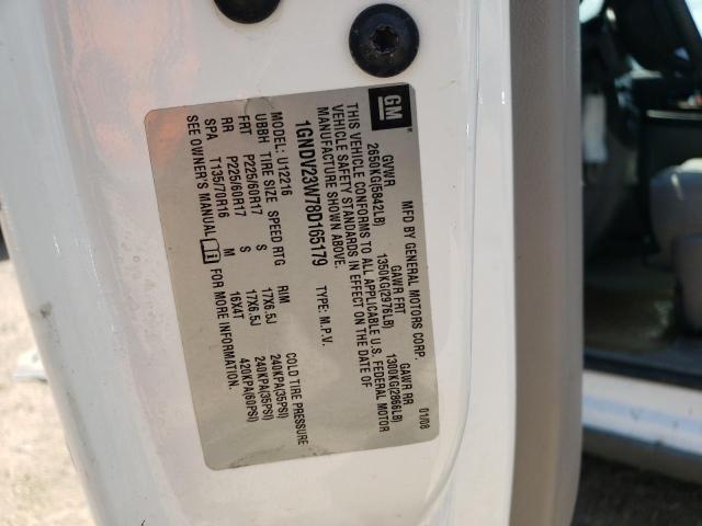 Photo 10 from auction – 2008 CHEVROLET UPLANDER L with VIN 1GNDV23W78D165179