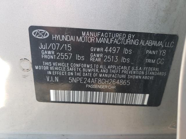 Photo 10 from auction – 2016 HYUNDAI SONATA SE with VIN 5NPE24AF8GH264865
