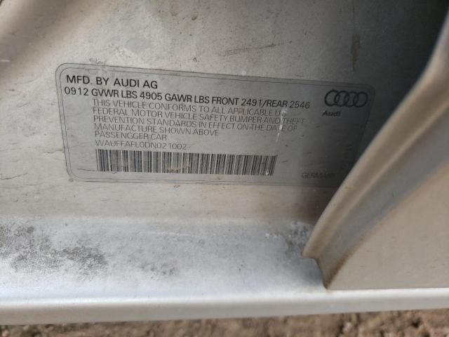 Photo 10 from auction – 2013 AUDI A4 PREMIUM with VIN WAUFFAFL0DN021002