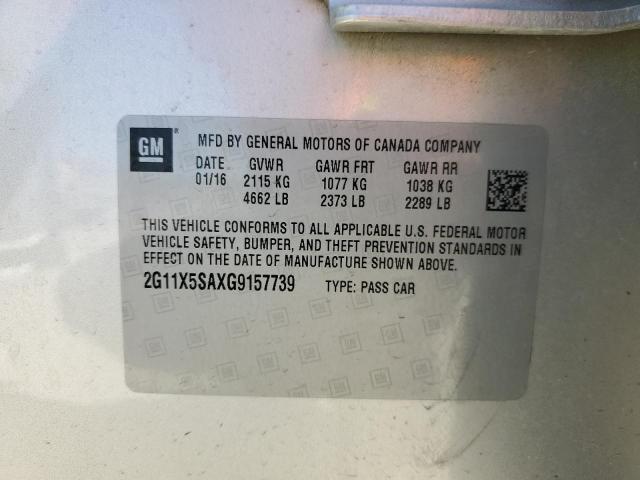 Photo 10 from auction – 2016 CHEVROLET IMPALA LS with VIN 2G11X5SAXG9157739