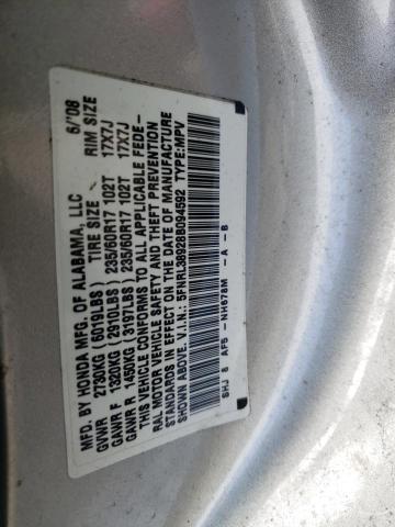 Photo 10 from auction – 2008 HONDA ODYSSEY TO with VIN 5FNRL38928B094592
