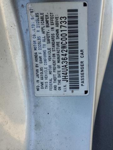 Photo 10 from auction – 1998 ACURA 3.2TL with VIN JH4UA3642WC001733