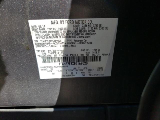 Фото 10 с аукциона – 2014 FORD TAURUS LIM с VIN 1FAHP2F8XEG169020