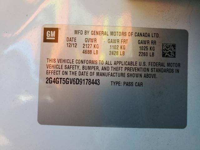 Photo 10 from auction – 2013 BUICK REGAL PREM with VIN 2G4GT5GV6D9178443