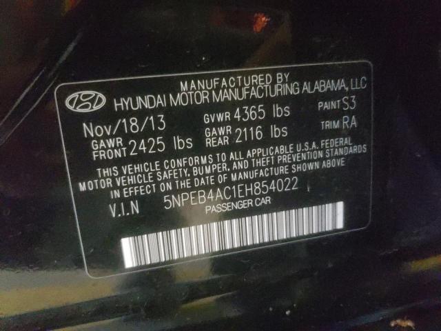 Photo 10 from auction – 2014 HYUNDAI SONATA GLS with VIN 5NPEB4AC1EH854022