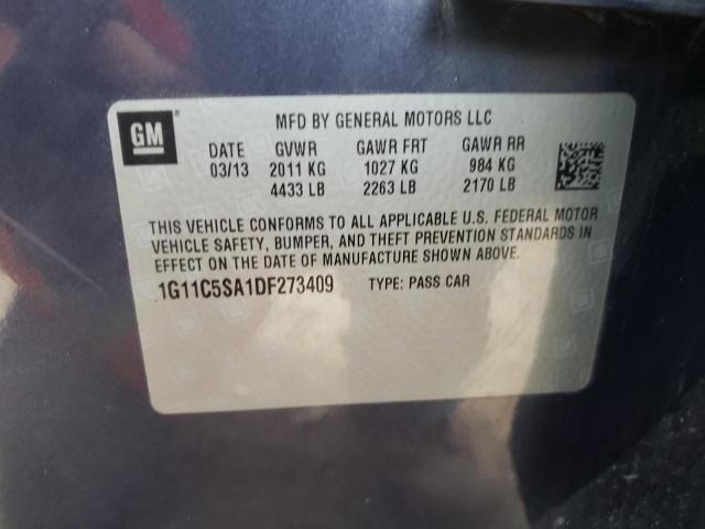 Photo 10 from auction – 2013 CHEVROLET MALIBU 1LT with VIN 1G11C5SA1DF273409