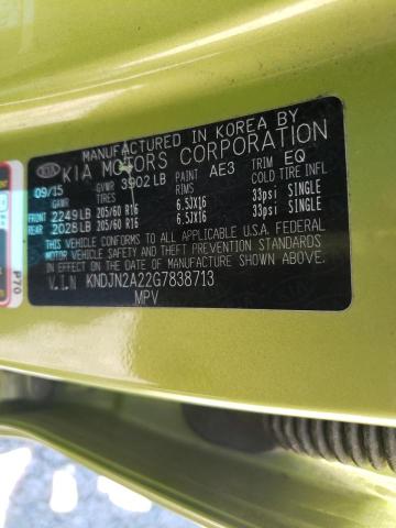 Photo 10 from auction – 2016 KIA SOUL with VIN KNDJN2A22G7838713