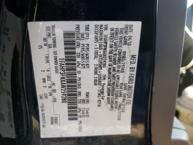 Photo 10 from auction – 2010 FORD FOCUS SE with VIN 1FAHP3FNXAW259280