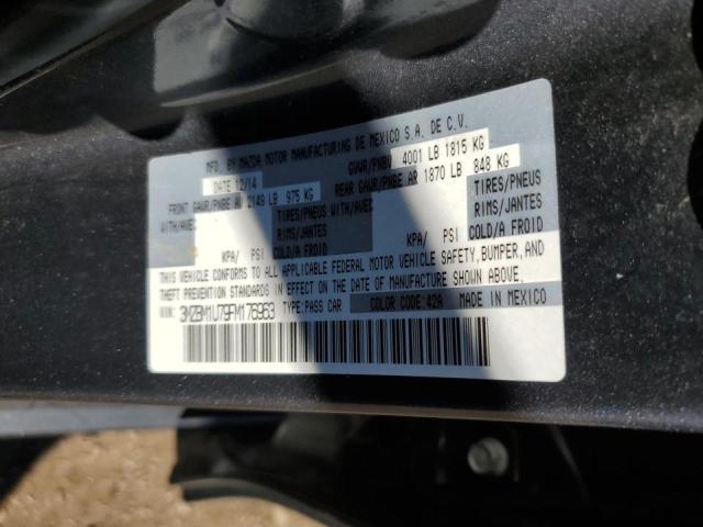 Photo 10 from auction – 2015 MAZDA 3 SPORT with VIN 3MZBM1U79FM176963