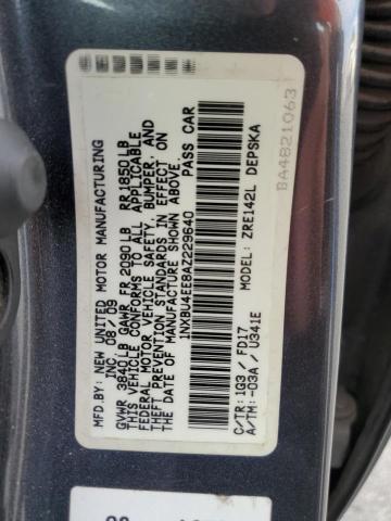 Photo 10 from auction – 2010 TOYOTA COROLLA BA with VIN 1NXBU4EE8AZ229640