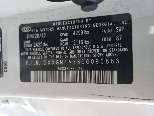 Photo 10 from auction – 2013 KIA OPTIMA EX with VIN 5XXGN4A73DG093863
