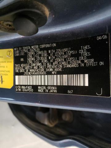 Photo 10 from auction – 2006 TOYOTA HIGHLANDER with VIN JTEEW21A560030655