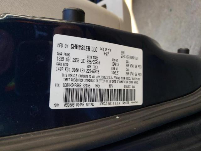 Photo 10 from auction – 2008 DODGE GRAND CARA with VIN 1D8HN54P88B102155