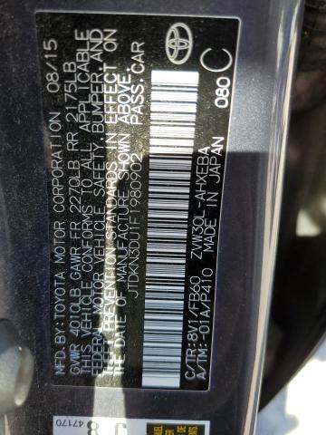 Photo 10 from auction – 2015 TOYOTA PRIUS with VIN JTDKN3DU1F1980902