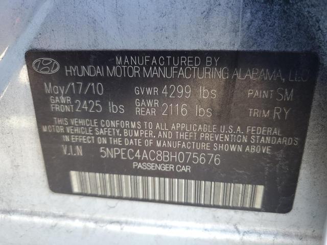 Foto 10 de la subasta – 2011 HYUNDAI SONATA SE con VIN 5NPEC4AC8BH075676