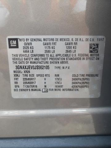 Photo 10 from auction – 2018 CHEVROLET EQUINOX LT with VIN 3GNAXJEV0JS562105