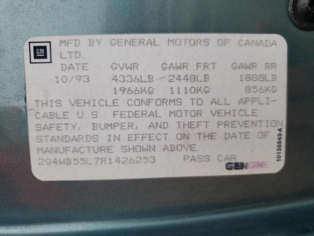 Photo 10 from auction – 1994 BUICK REGAL CUST with VIN 2G4WB55L7R1426253