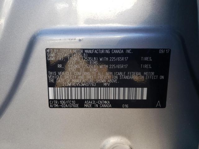 Photo 10 from auction – 2018 TOYOTA RAV4 ADVEN with VIN 2T3WFREV5JW407763