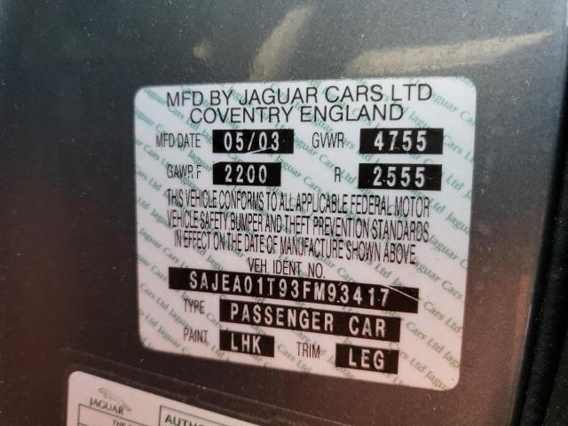 Photo 10 from auction – 2003 JAGUAR S-TYPE with VIN SAJEA01T93FM93417