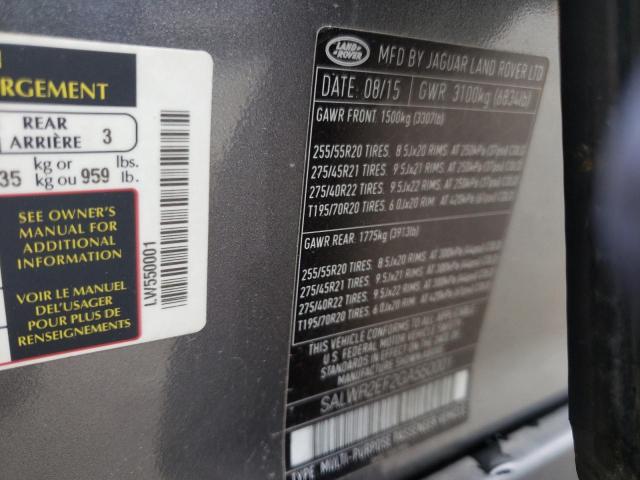 Photo 10 from auction – 2016 LAND ROVER RANGE ROVE with VIN SALWR2EF2GA550001