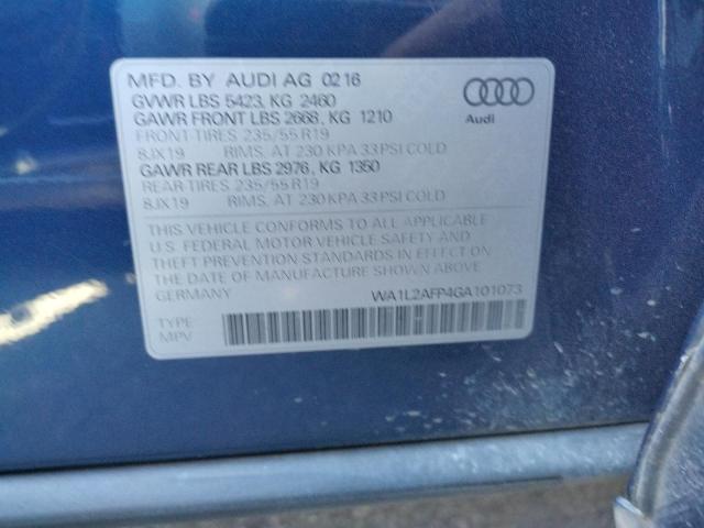 Photo 10 from auction – 2016 AUDI Q5 PREMIUM with VIN WA1L2AFP4GA101073