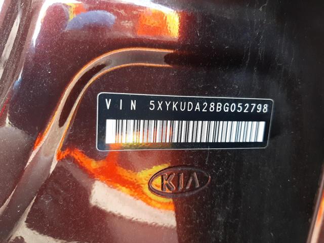 Photo 10 from auction – 2011 KIA SORENTO EX with VIN 5XYKUDA28BG052798