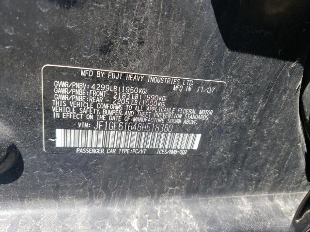 Photo 10 from auction – 2008 SUBARU IMPREZA 2. with VIN JF1GE61648H518380