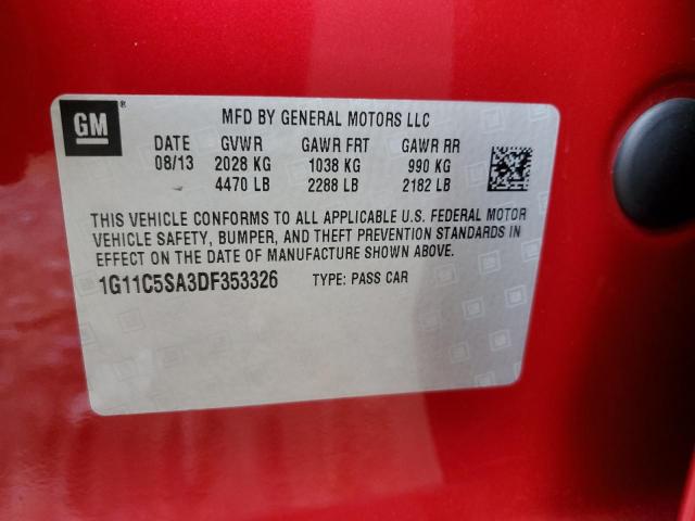Photo 10 from auction – 2013 CHEVROLET MALIBU 1LT with VIN 1G11C5SA3DF353326