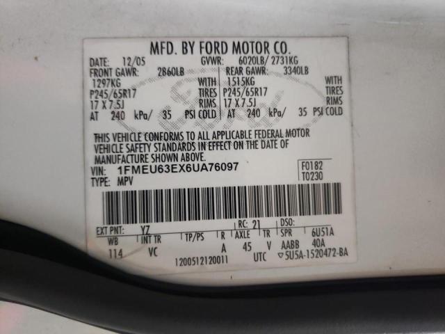 Photo 10 from auction – 2006 FORD EXPLORER X with VIN 1FMEU63EX6UA76097