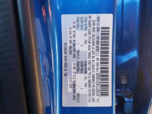 Photo 10 from auction – 2016 MAZDA CX-3 TOURI with VIN JM1DKFC74G0129425